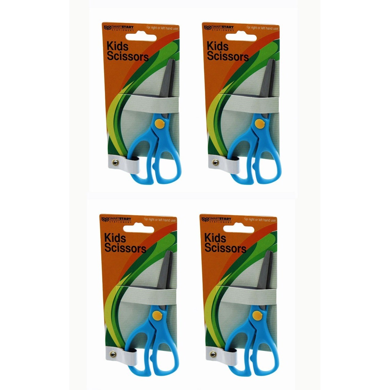 Kids 5 Inch Blunt Scissors Blue 4 pcs