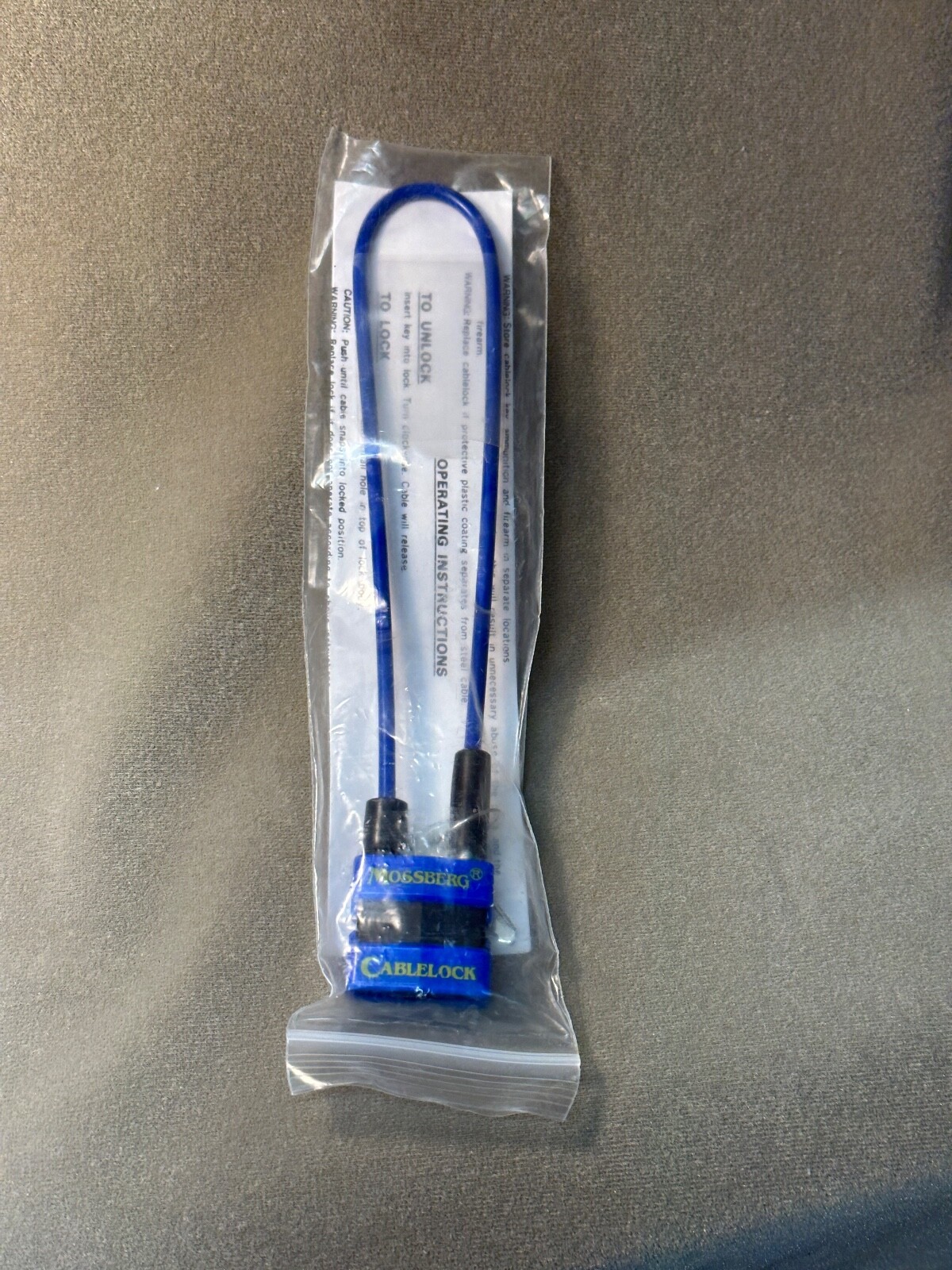 Mossberg Factory Blue Cable Gun Lock with 2 Keys