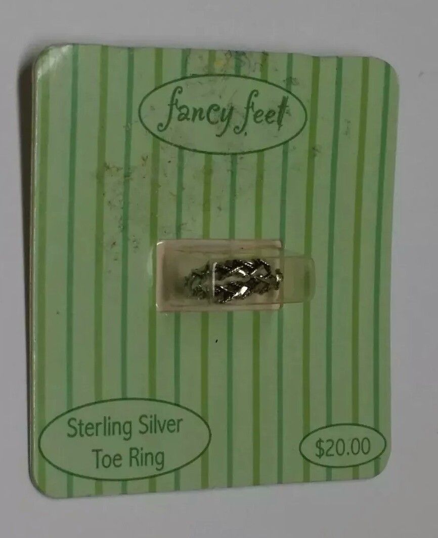 FANCY FEET STERLING SILVER TOE RING NEW SEALED IN PACKAGE