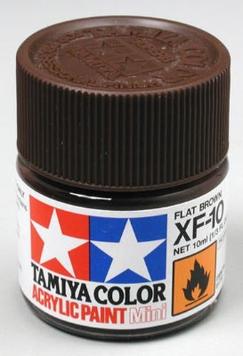 TAMIYA - Acrylic Mini XF10, Flat Brown 10ml (81710)