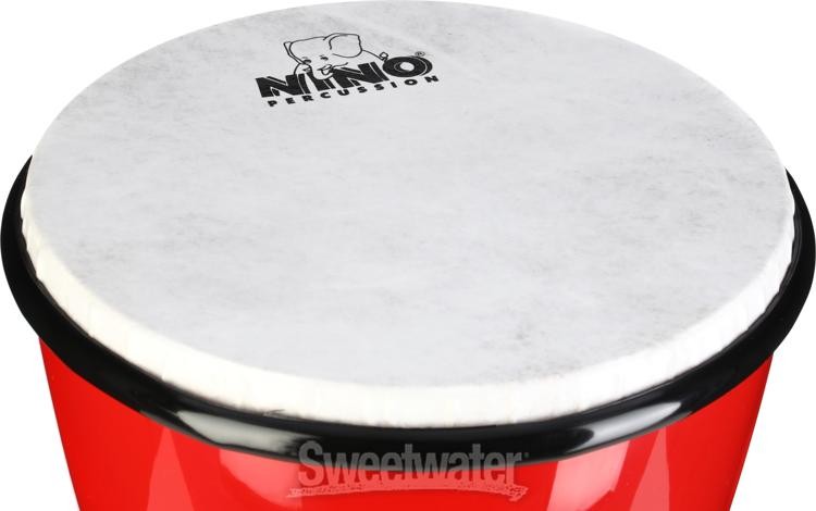 Nino ABS Djembe - 8 inches, Red/Black