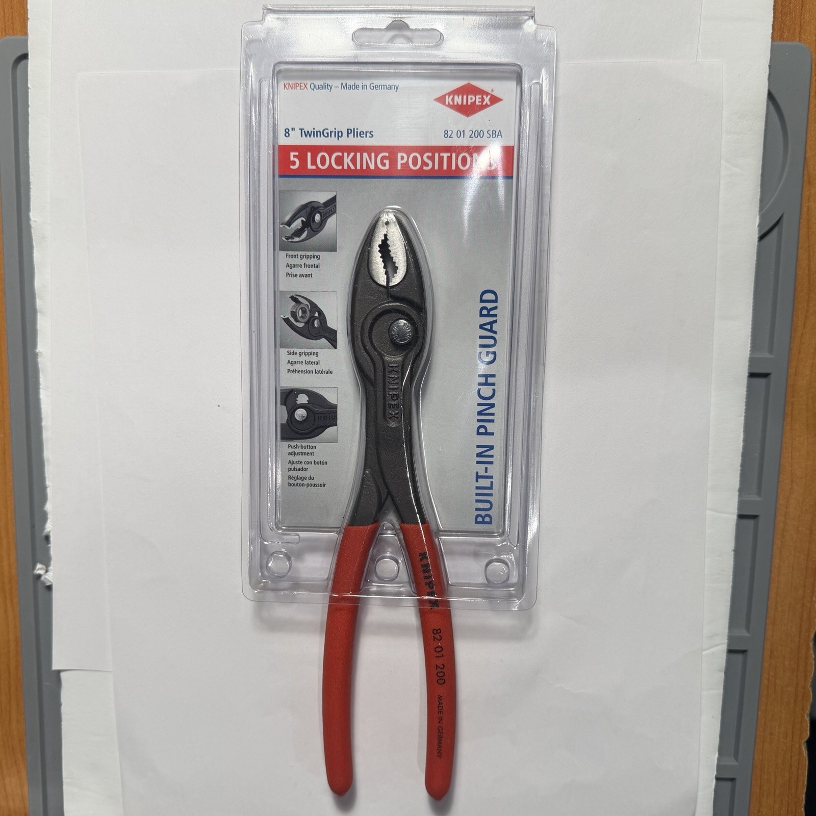 Brand New Knipex 8" Twin Grip Pliers 82 01 200 SBA Free Shipping