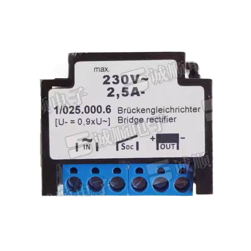 1pcs Replace 1/025.000.6 Brückengleichrichter Bridge Rectifier 230V 2.5A
