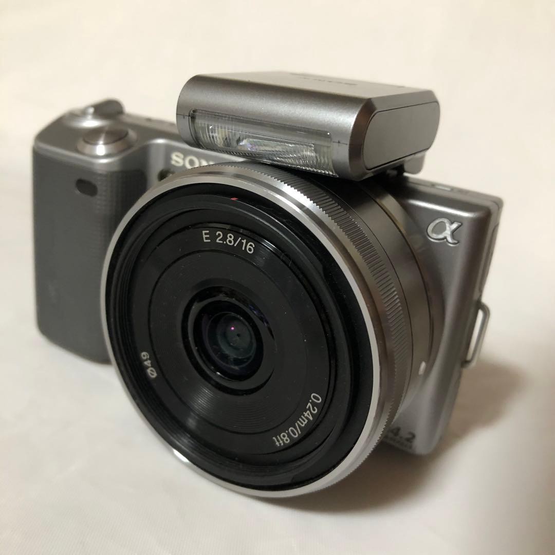 Sony Α NEX-5NK Mirrorless Digital SLR Camera With Zoom Lens, Silver