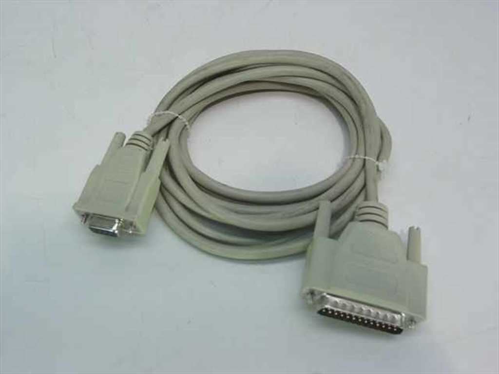 DB-25 Male to DB-9 Female Serial Modem Cable RS-232 AT Modem Null Adapter