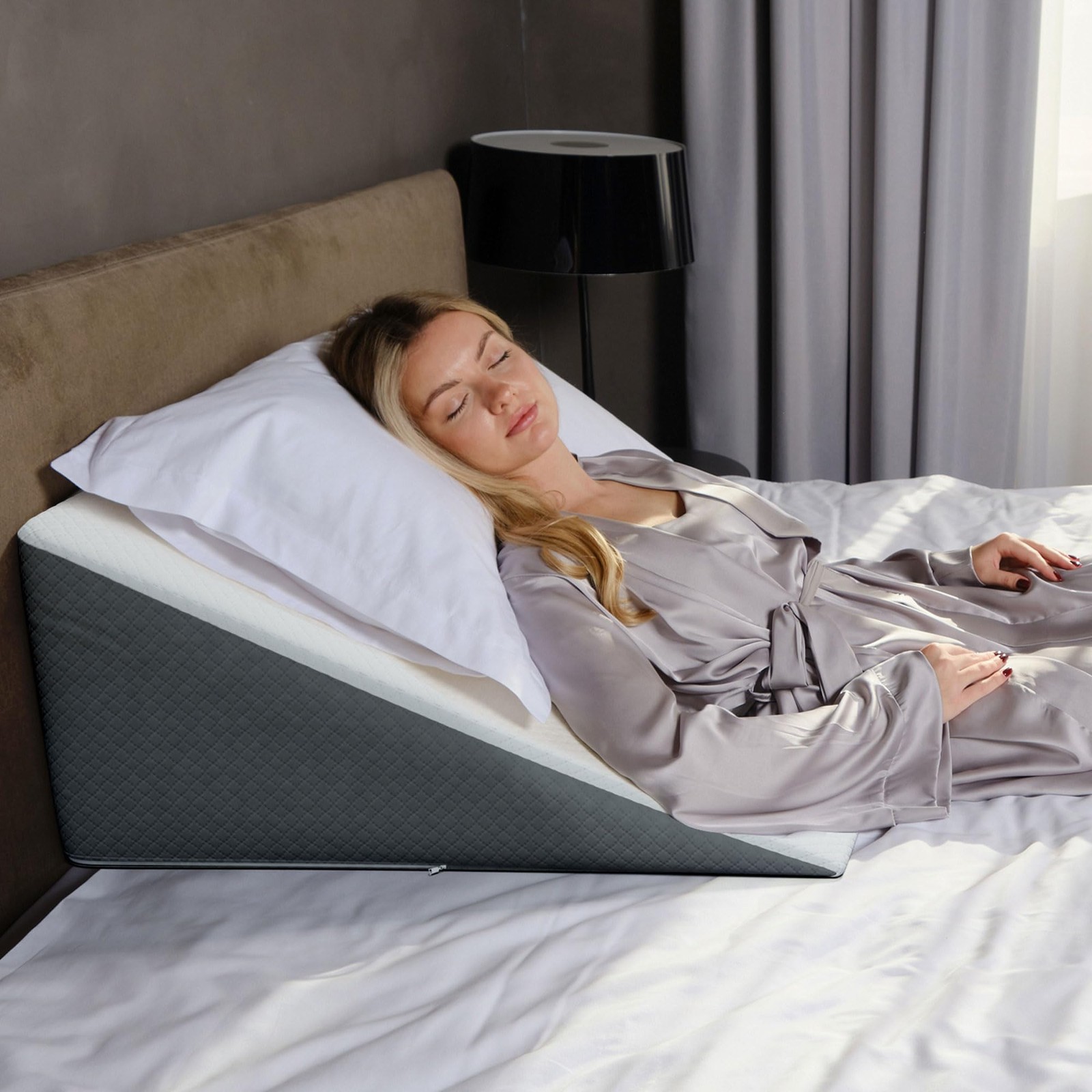 Kölbs Kolbs Bed Wedge Pillow Chic Jacquard Cover For Sleeping And Acid Reflux