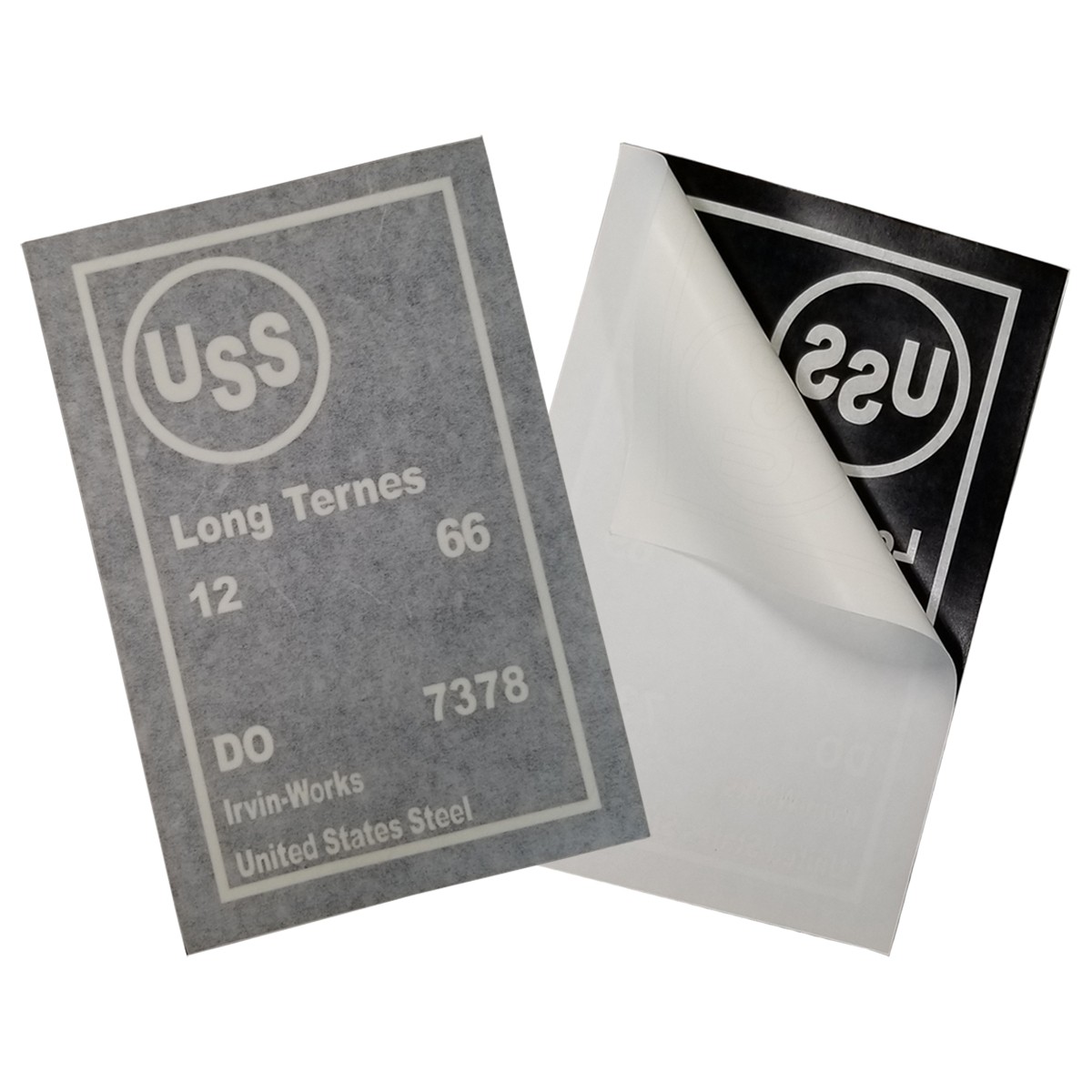1966 USS United States Steel Gas Fuel Tank Stencil Logo GM Chrysler Mopar Ford