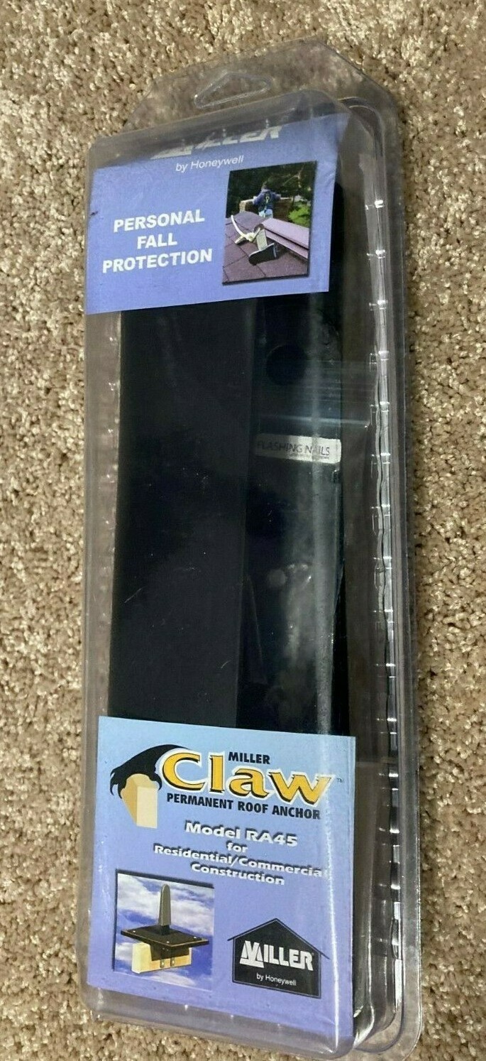 NEW MILLER CLAW HONEYWELL PERMANENT ROOF ANCHOR RA45 RESIDENTIAL / CONSTRUCTION