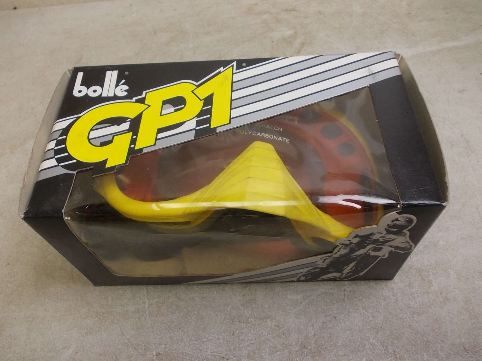 Bolle GPI Vintage 1970's dirt bike eye protection/eye mask/goggles, Yellow.   DS