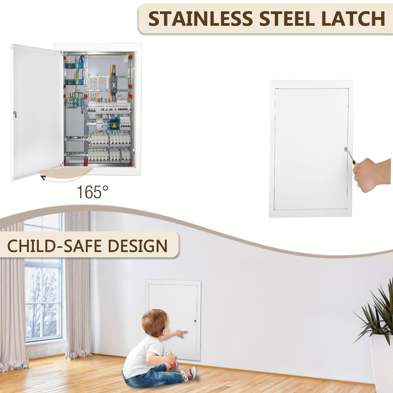 Thicken 1mm 12 x 20 Access Panel for Drywall,Attic Door, Ceiling Access Panel...