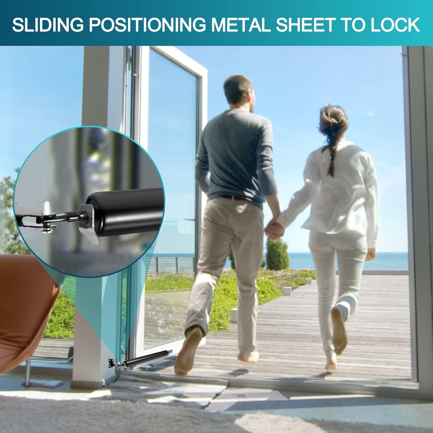 Screen Door Closer Kit - Pneumatic Closer Bracket, Adjustable Speed, Stable Syst