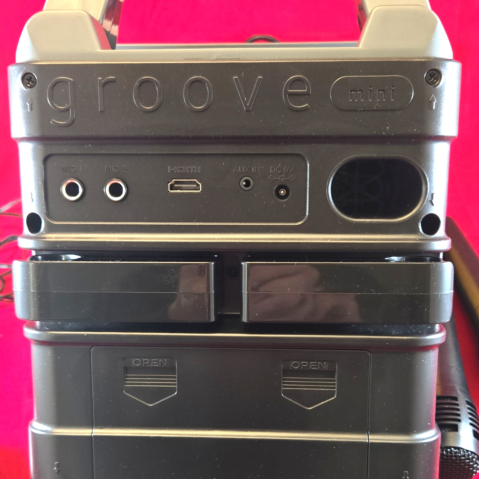 Singing Machine Groove mini Karaoke System Bluetooth HDMI w/ 2 Mics