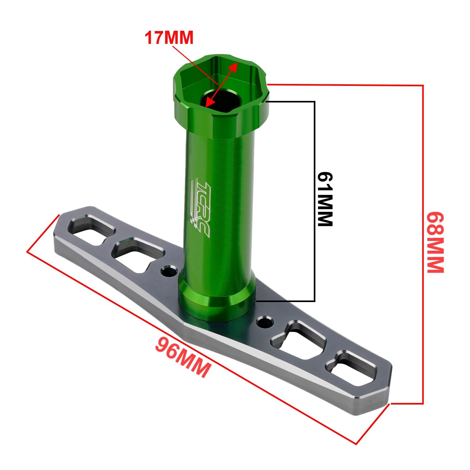 17mm Wheel Hex Nut Socket Sleeve Wrench Rc Spanner Repair Tool For 1/6 1/8 1/10