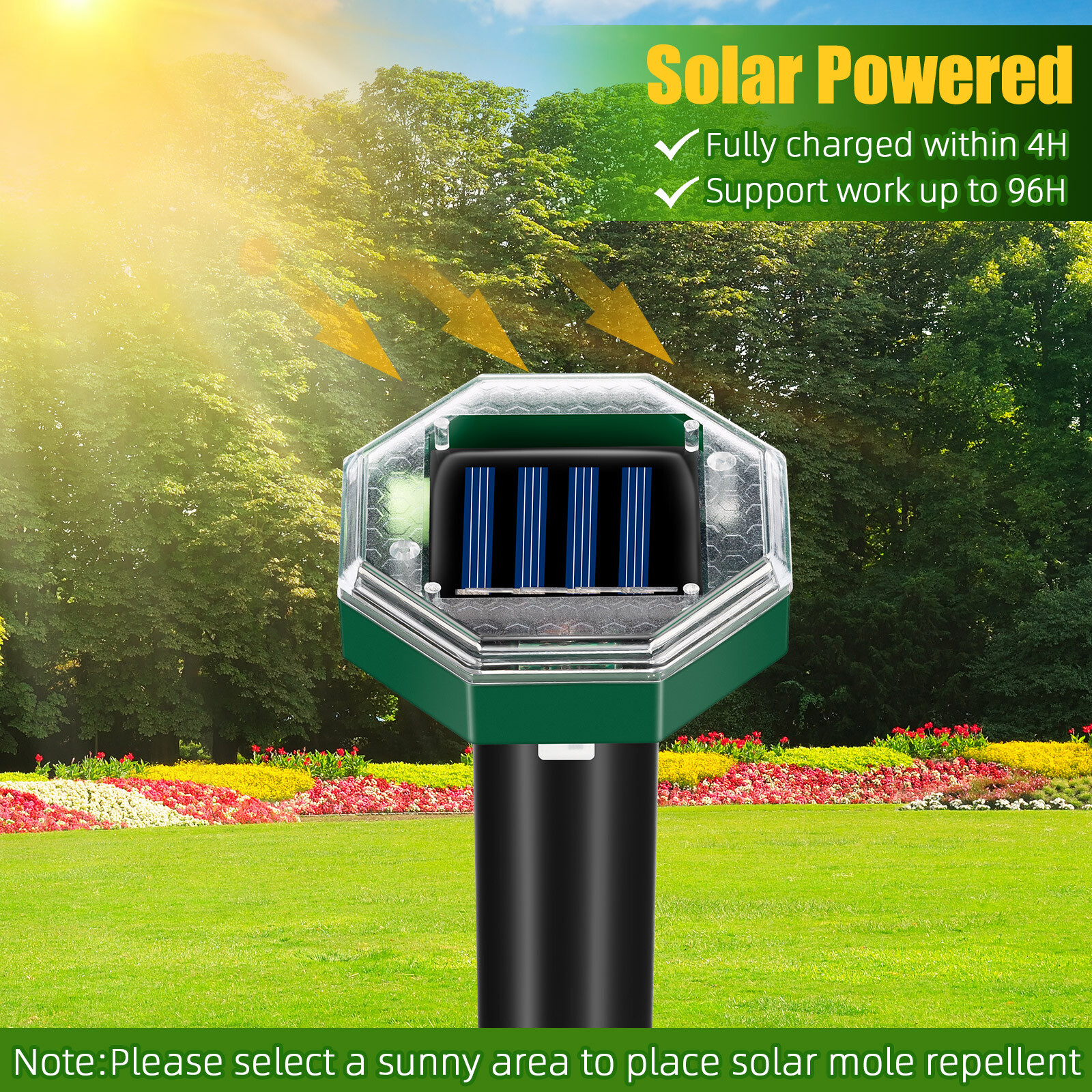 4 Pack Solar energy mousetrap octagonal model