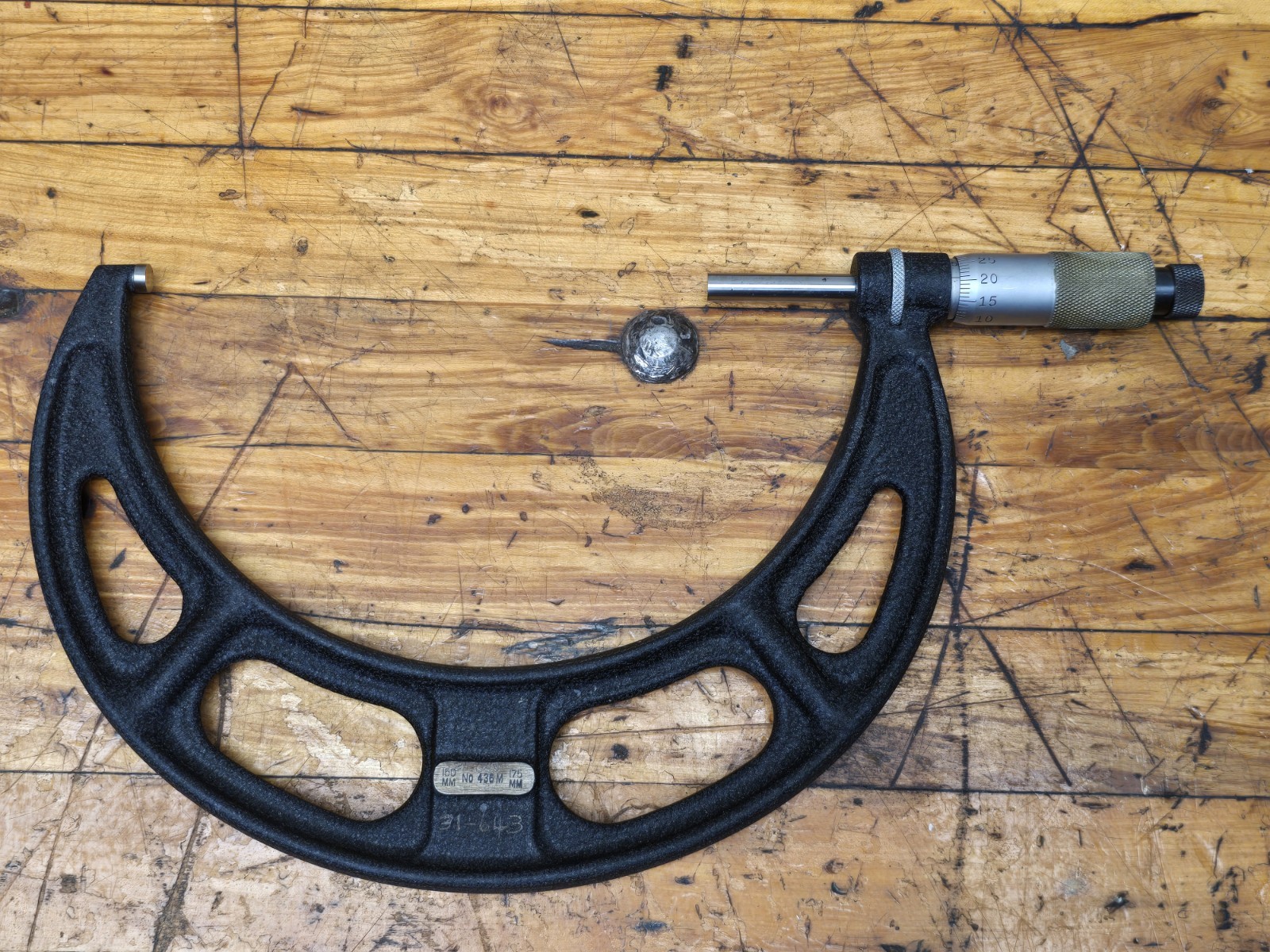Starrett Metric Micrometer 150mm-175mm Ratchet Stop