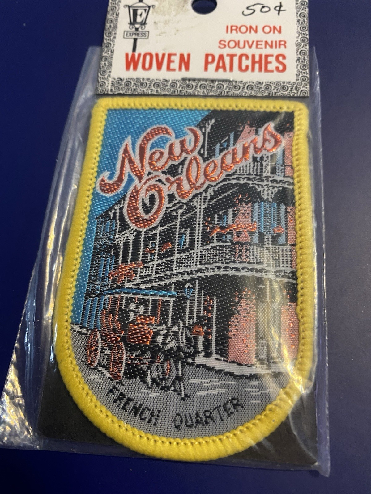 VTG NEW ORLEANS FRENCH QUARTER Woven Sew On  Patch