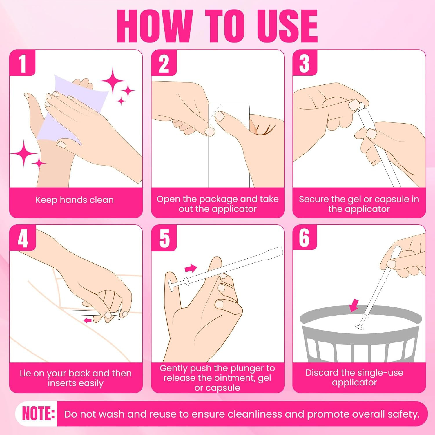 30 Pack Disposable Vaginal Suppository Applicator for Women, Vaginal Applicator