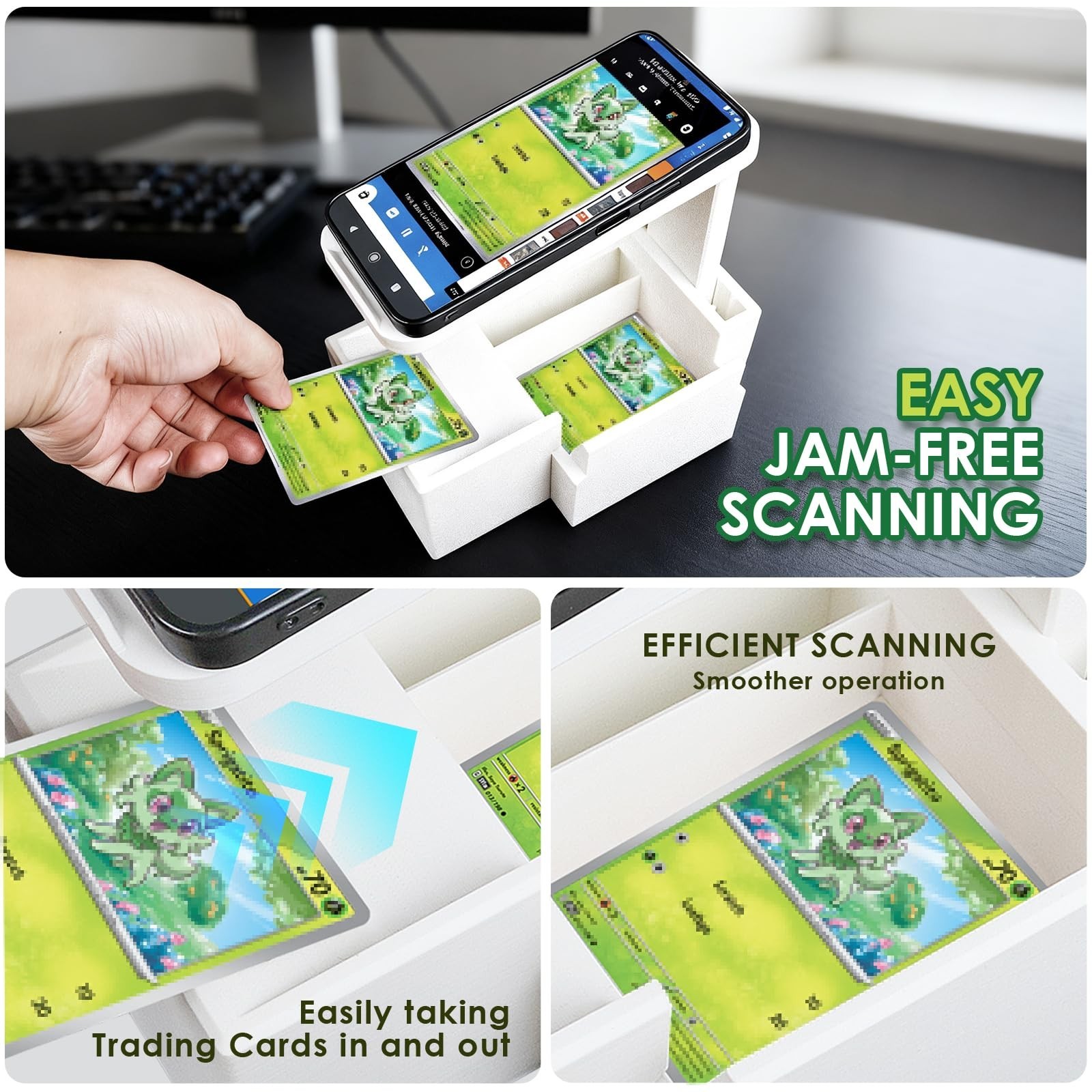 TCG Card Scanner Stand for Quick Scans – Compatible with Unsleeved & Sleev