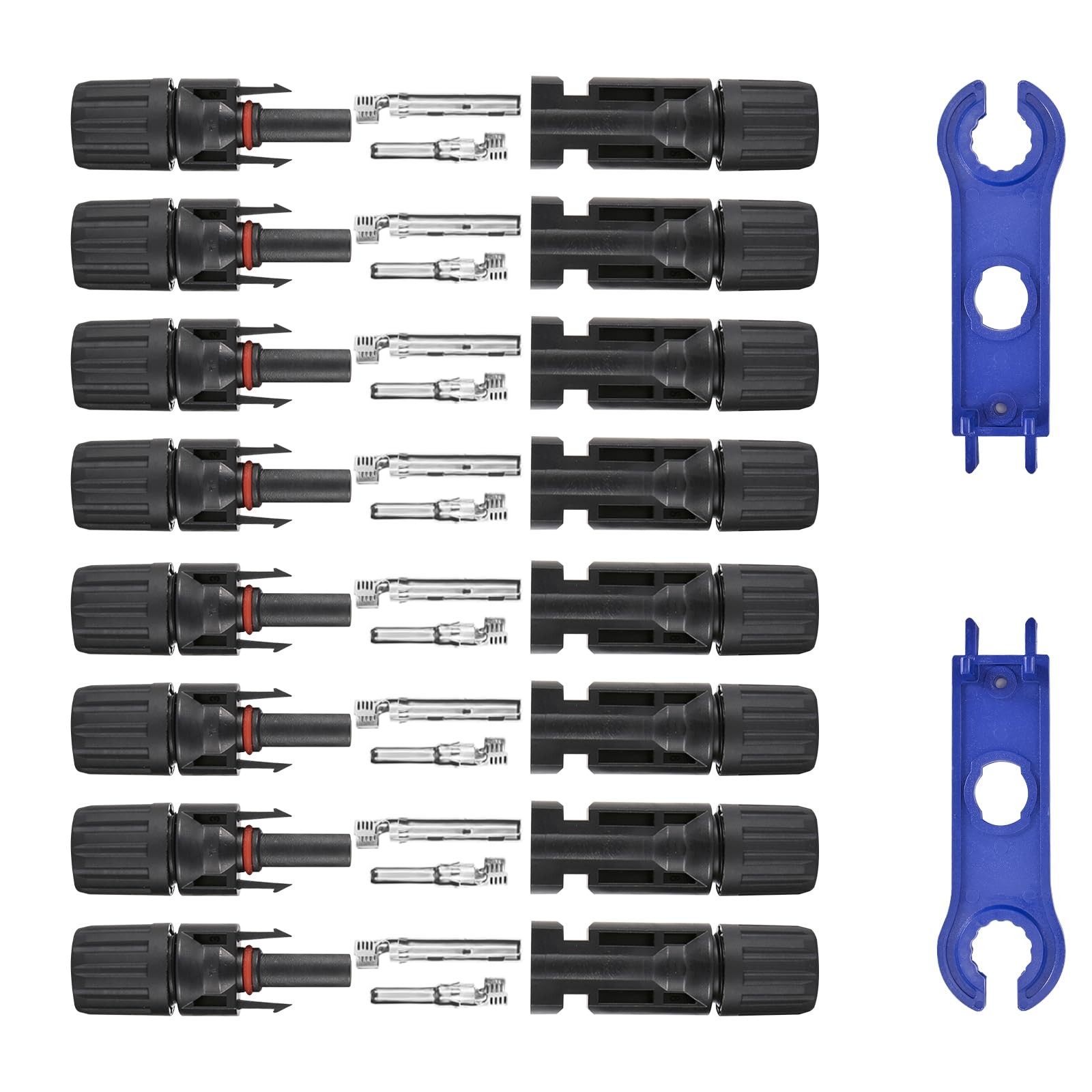 Usngsny 16 PCS Solar Panel Connectors, Male/Female IP67 Waterproof 1000V 30A ...