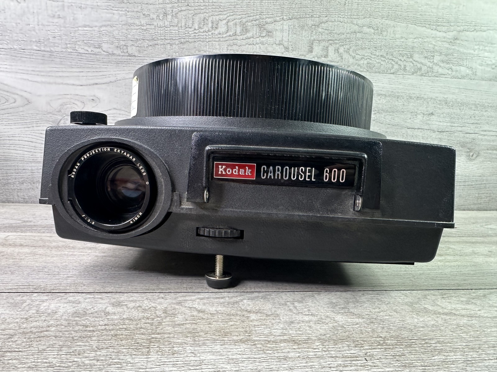 Vintage Kodak Carousel 600 Slide Projector w/ Tray & Case - Made in USA, Tested