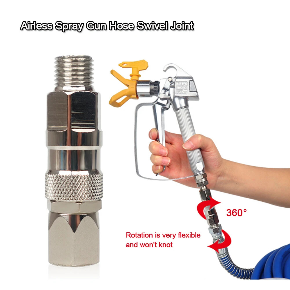 2PCS Airless Sprayer Hose 1/4 Inch High Pressure Swivel Joint Accessories