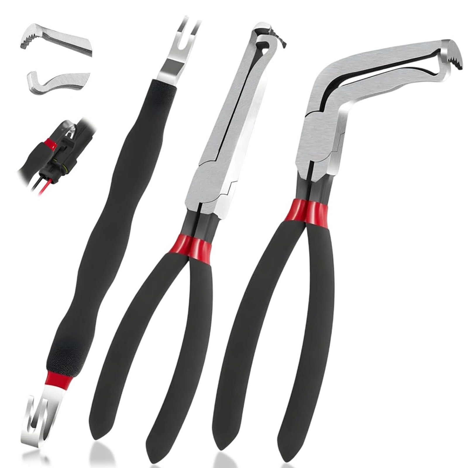 Electrical Disconnect Pliers Electrical Connector Separator Automotive Tools 3Pc