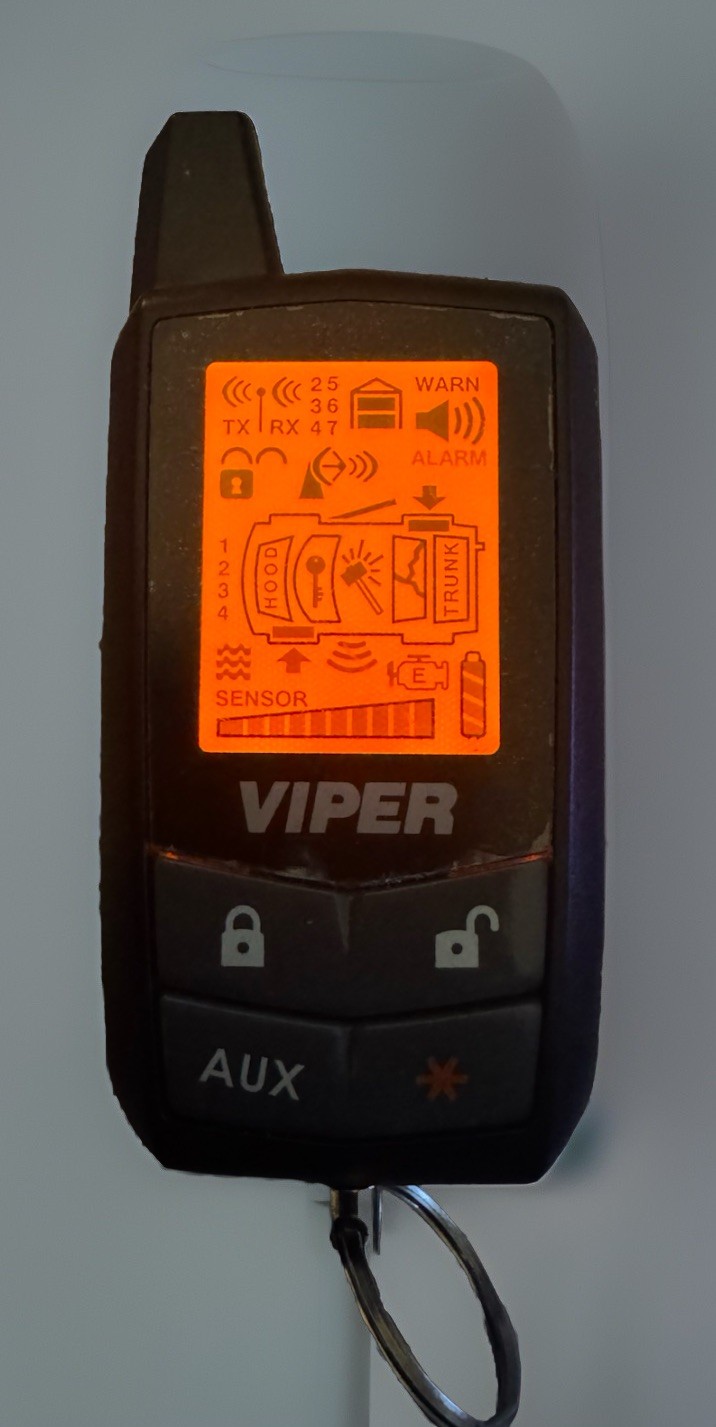 Viper 2-Way LCD Security Alarm Keyfob 5 Buttons Tested, EZSDEI489
