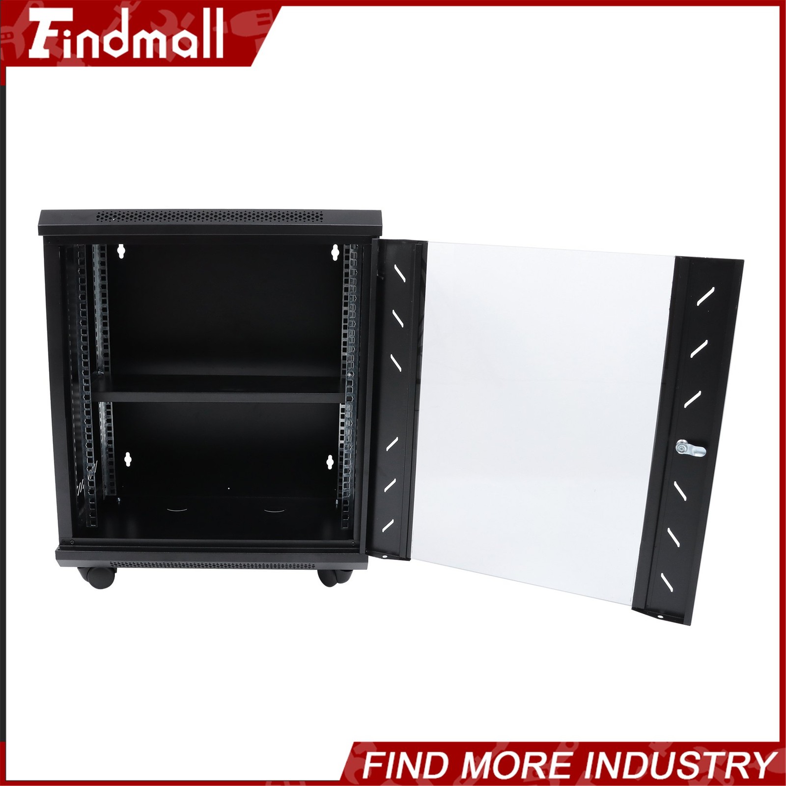 Findmall 12U Wall Mount Network Server Rack Cabinet Enclosure 15.5'' Deep