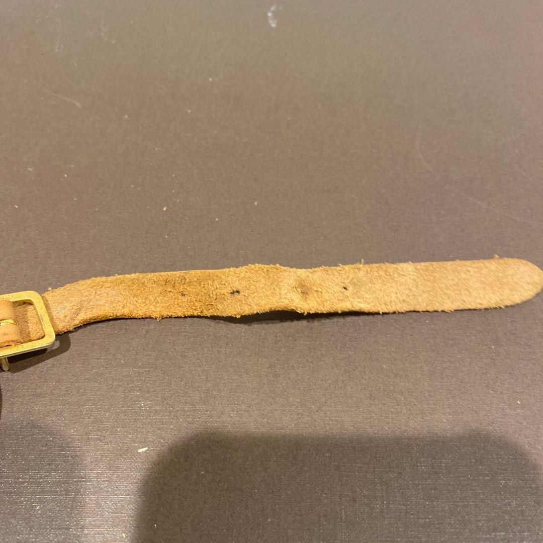 Louis Vuitton Luggage Name Tag & Poignée Set Vachetta Leather Vintage Japan