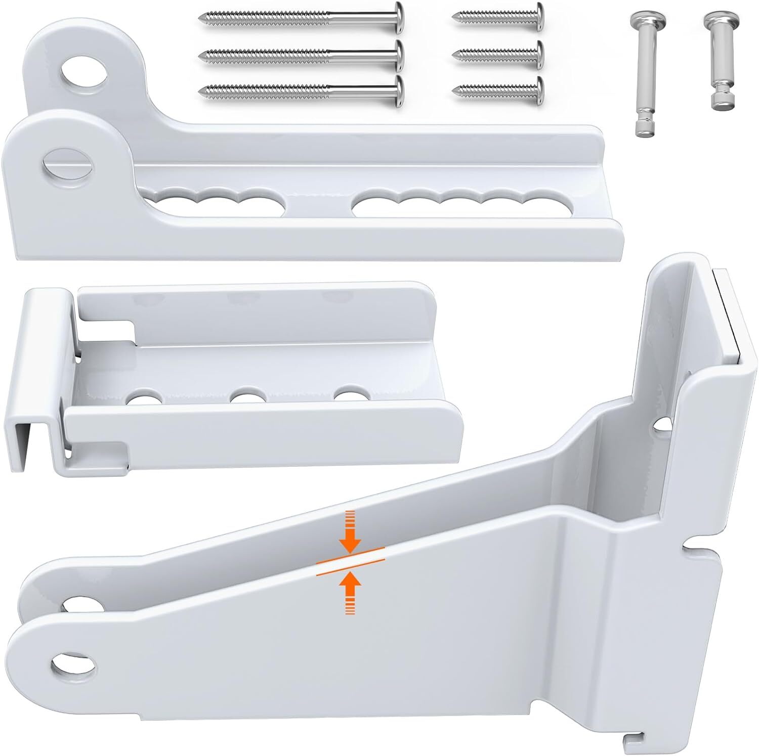 Reinforced Storm Door Closer Bracket Kit Compatible with Andersen, White