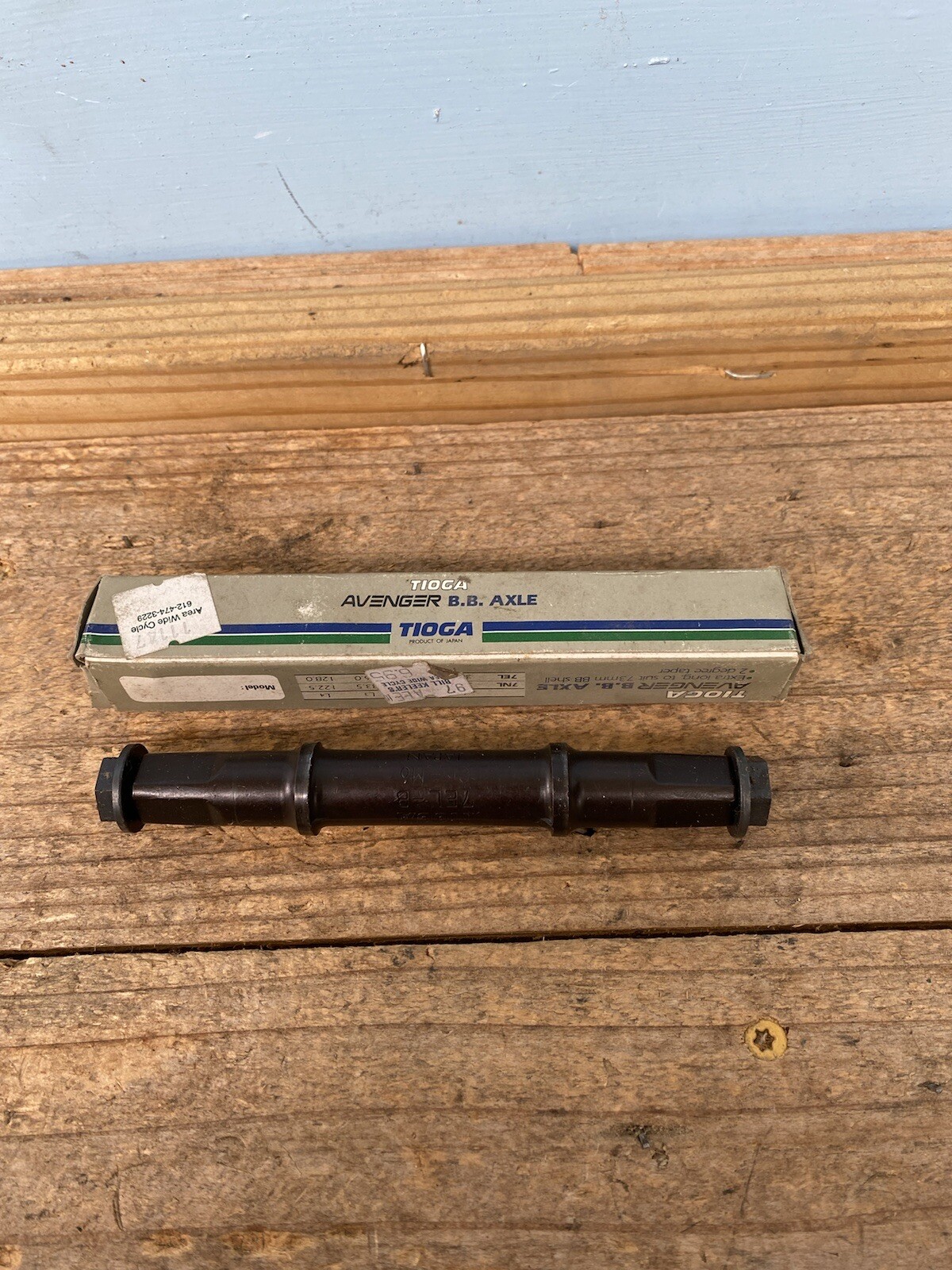 Original TIOGA AVENGER B.B. AXLE-Extra Long For 73mm Shell-80’s-Old School BMX