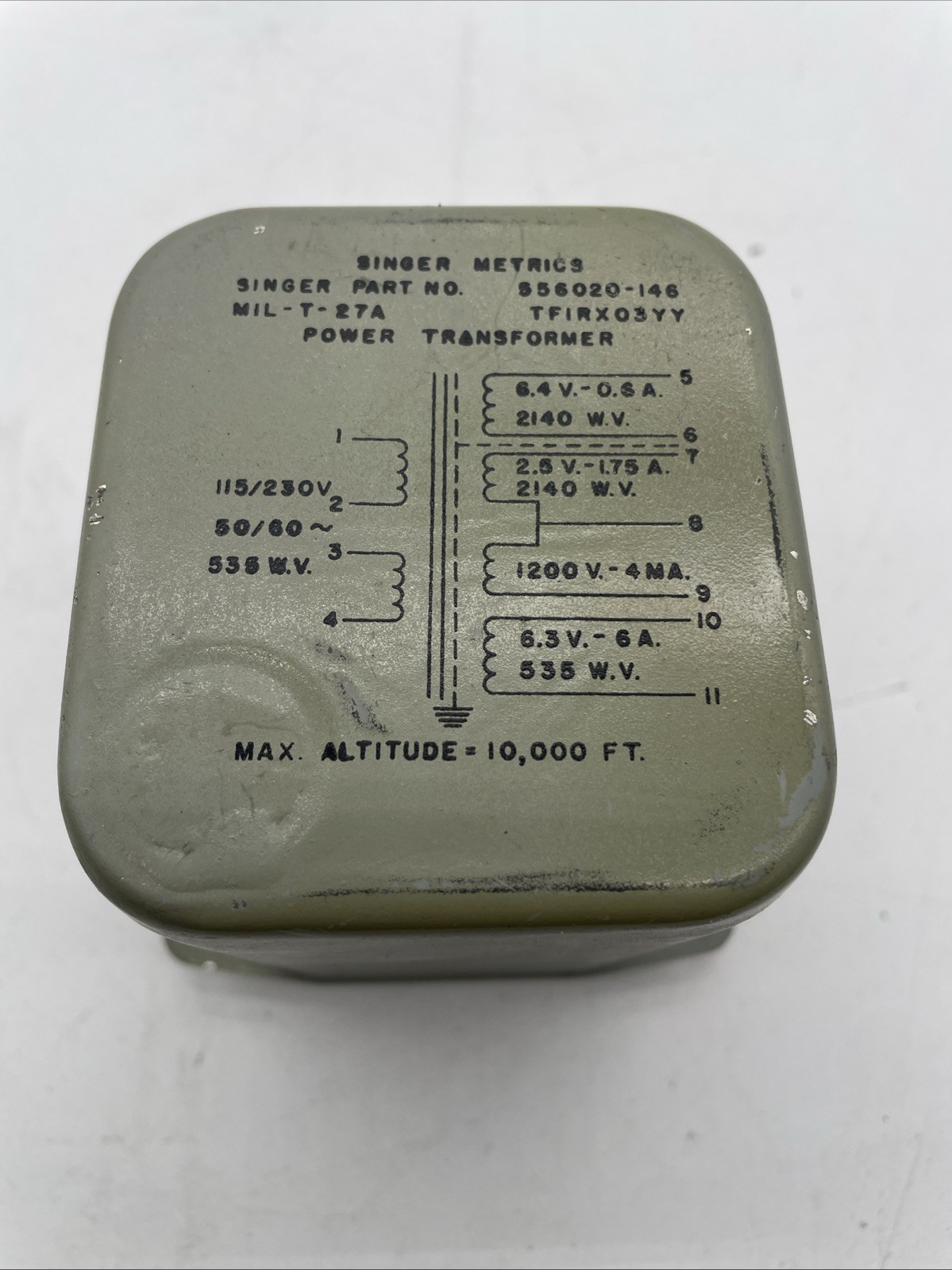 Vintage Chicago Tube Filament Transformer / TFIRX03YY Singer Metrics