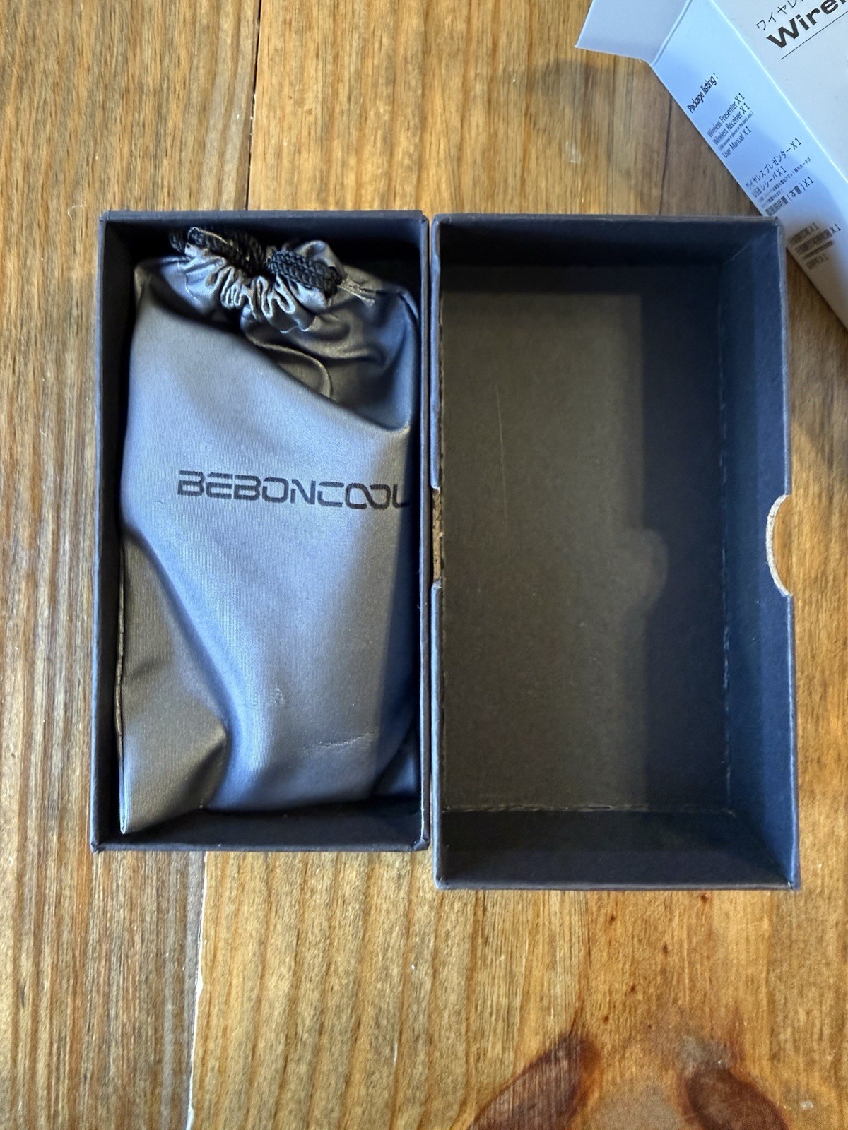 Beboncool Wireless Presenter Black Laser Pointer Clicker