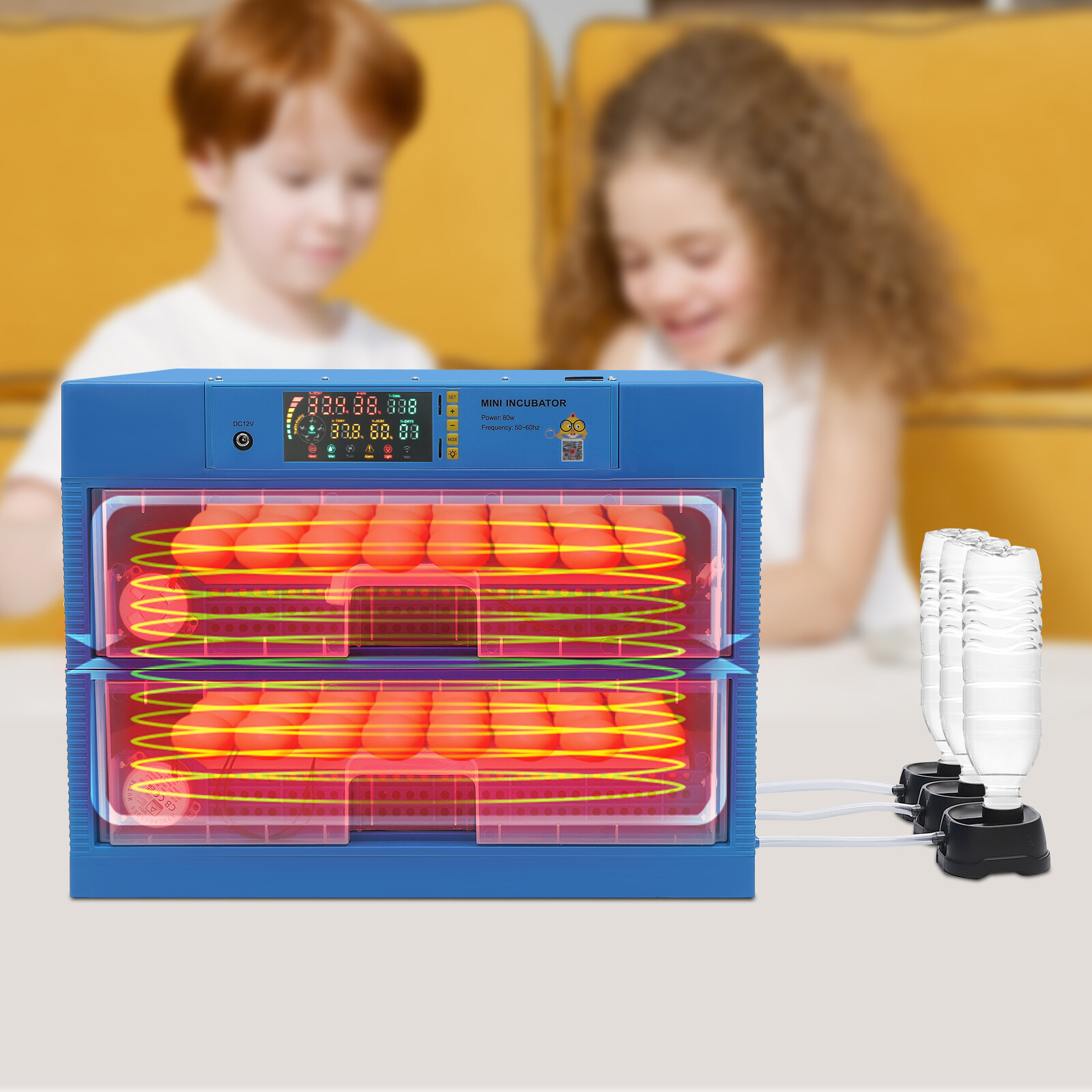 128 Eggs Poultry Egg Hatcher Machine Hatching Machine Egg Digital Incubator