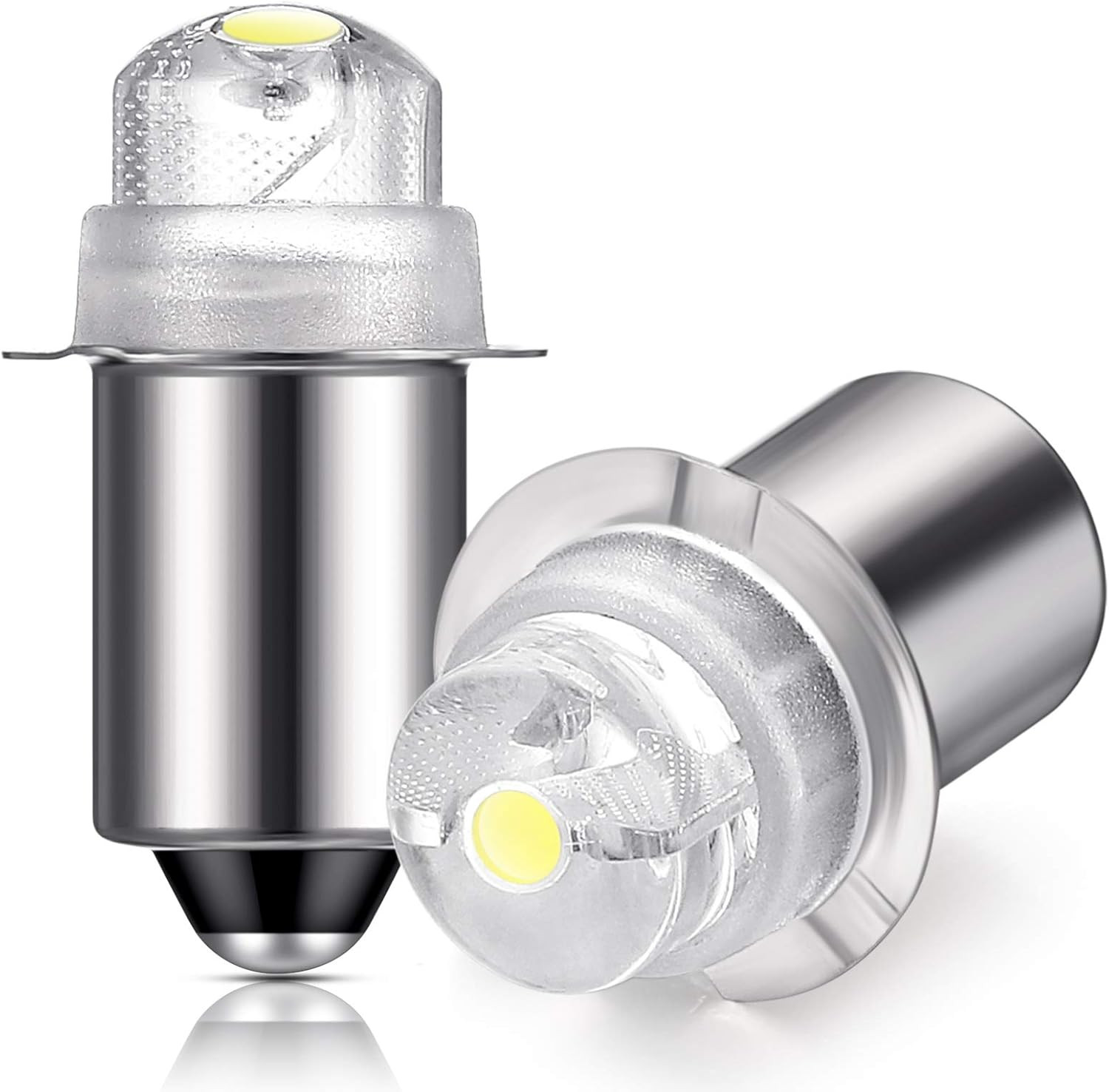 2 Pcs 30 Lumen 3-Volt LED Replacement Flashlight Bulbs Torch Bulb with 10 Year L