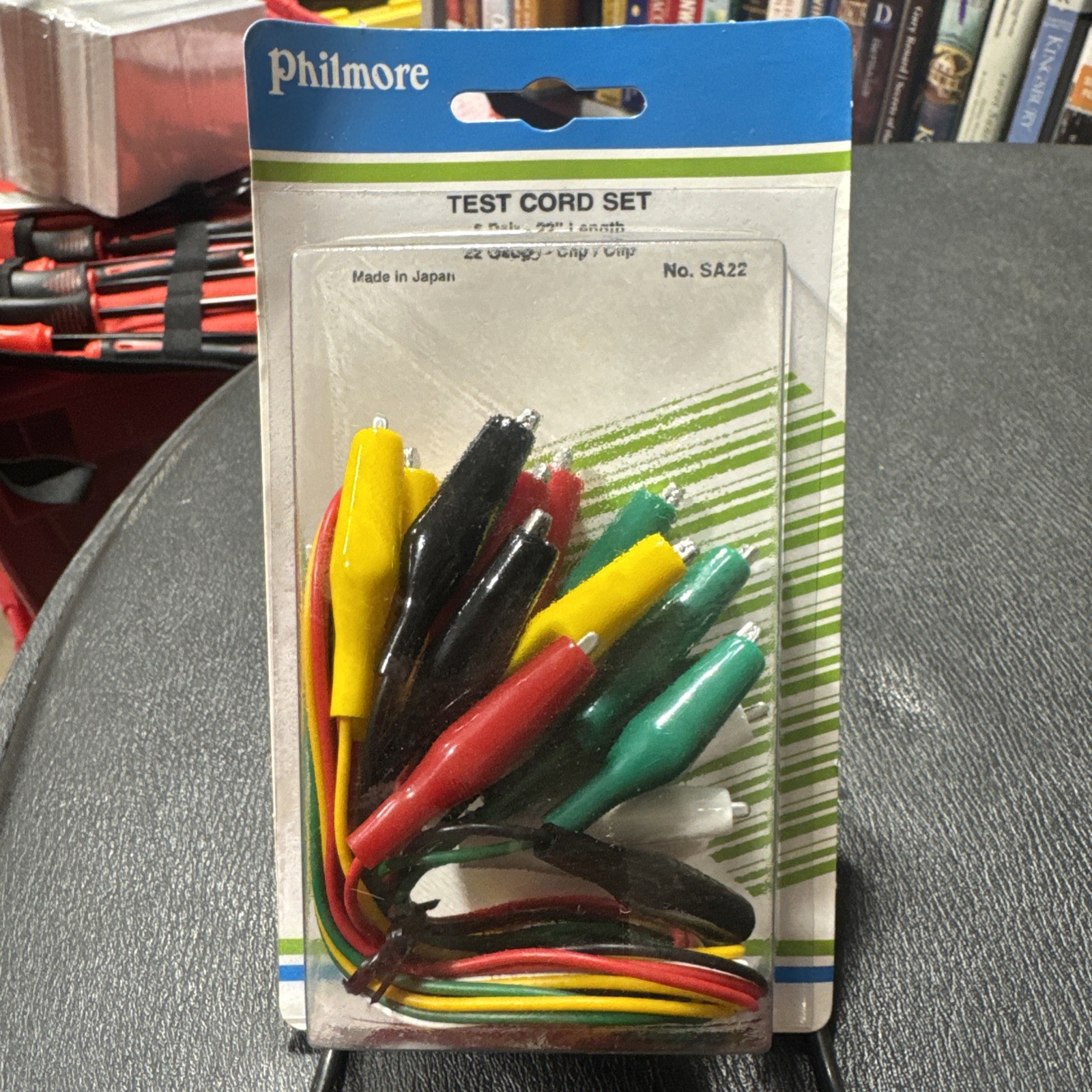 Philmore Test Cord Set 5 Pair 22" Lenght 22 Gauge Clip/Clip