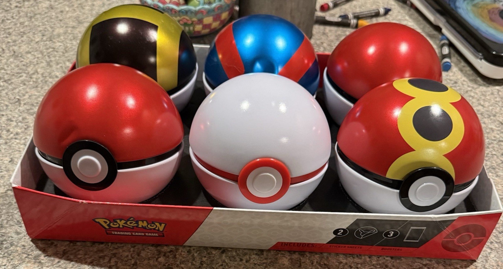 Pokémon Poké Ball Tin Lot of 6 (Empty) – Great Ball, Ultra Ball, etc.