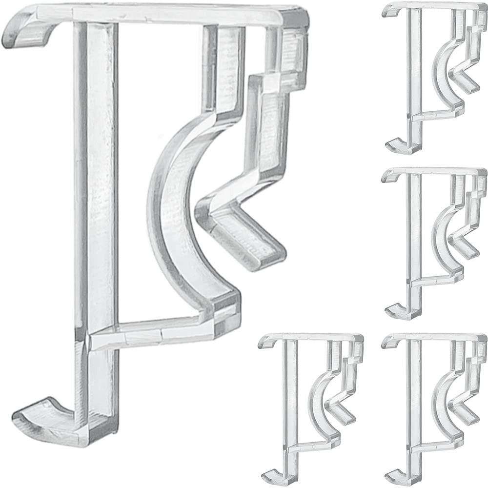 Valance Clips 2inch 5pcs Clear Plastic Hidden Retainer Holder