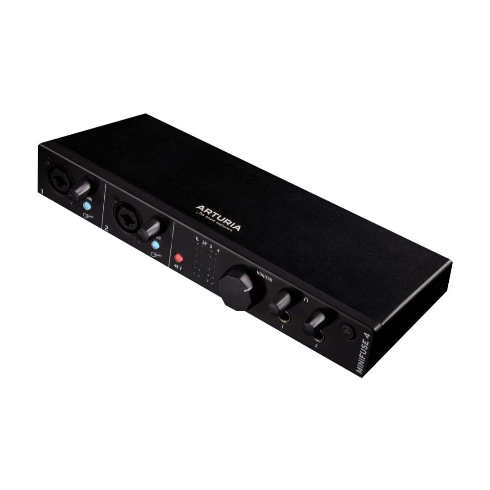 Arturia MiniFuse 4 USB Type-C 4 x 4 Audio Interface Black for Home Studio