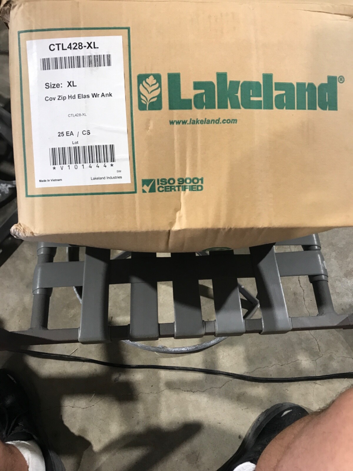 Lakeland PVN428 MicroMax Coveralls w/ Hood, Elastic Wrists & Ankles - X-LARGE