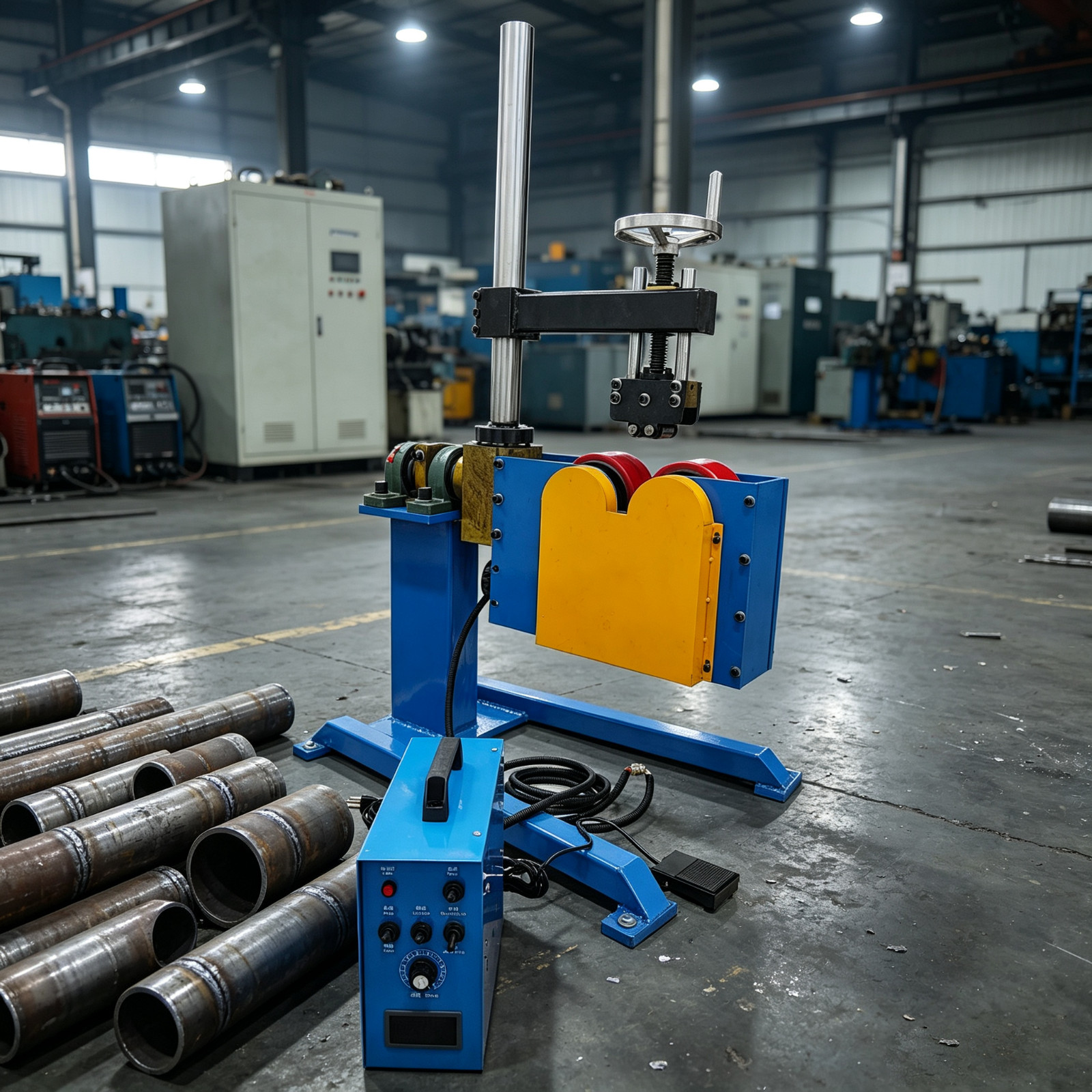 110V 300KG Digital Welding Turning Roller Press Wheel Welding Positioner Rotator