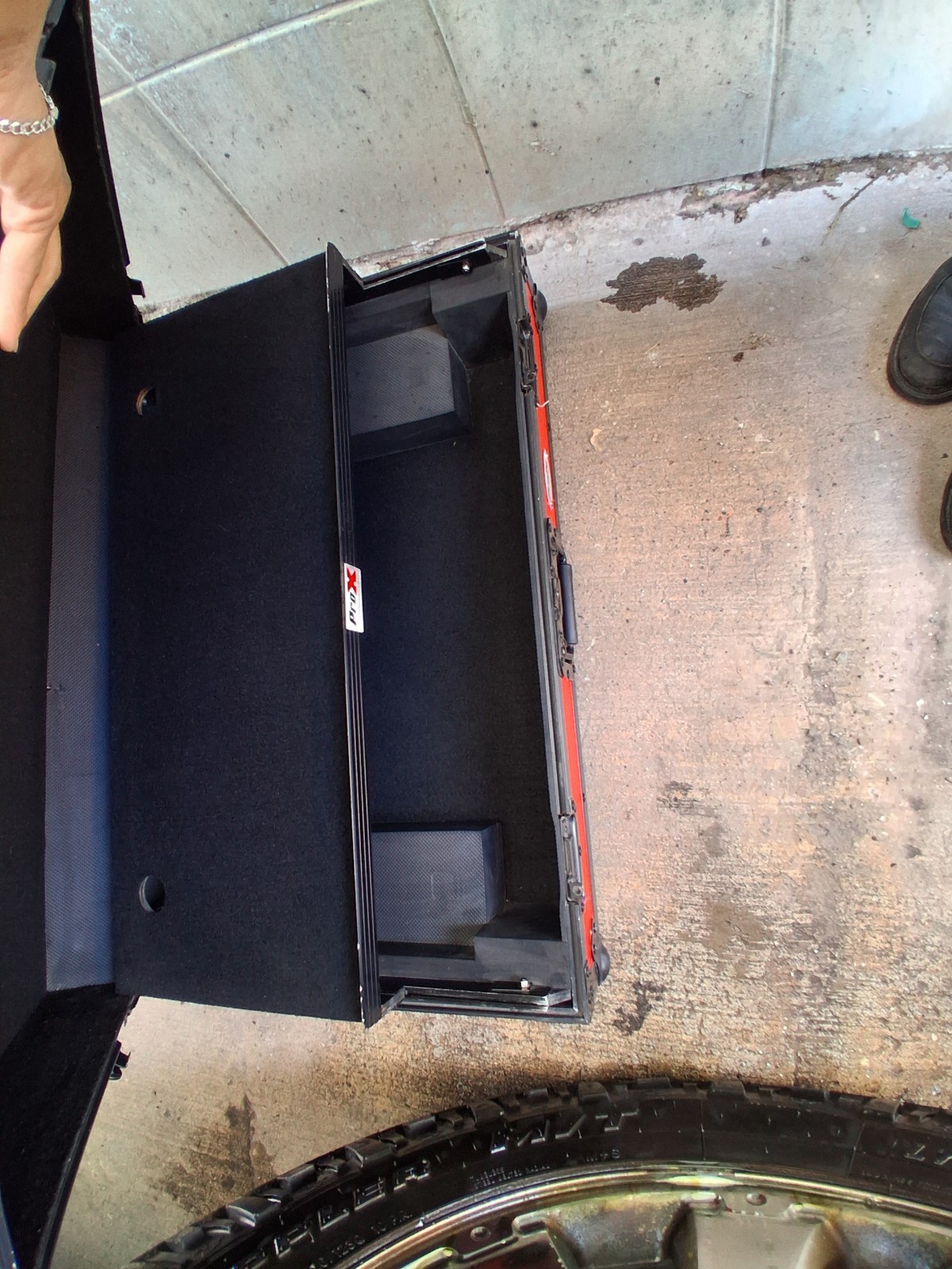 ProX Red/Black DJ Controller Flight Case Lockable Foam Padded w/ Carry Handle