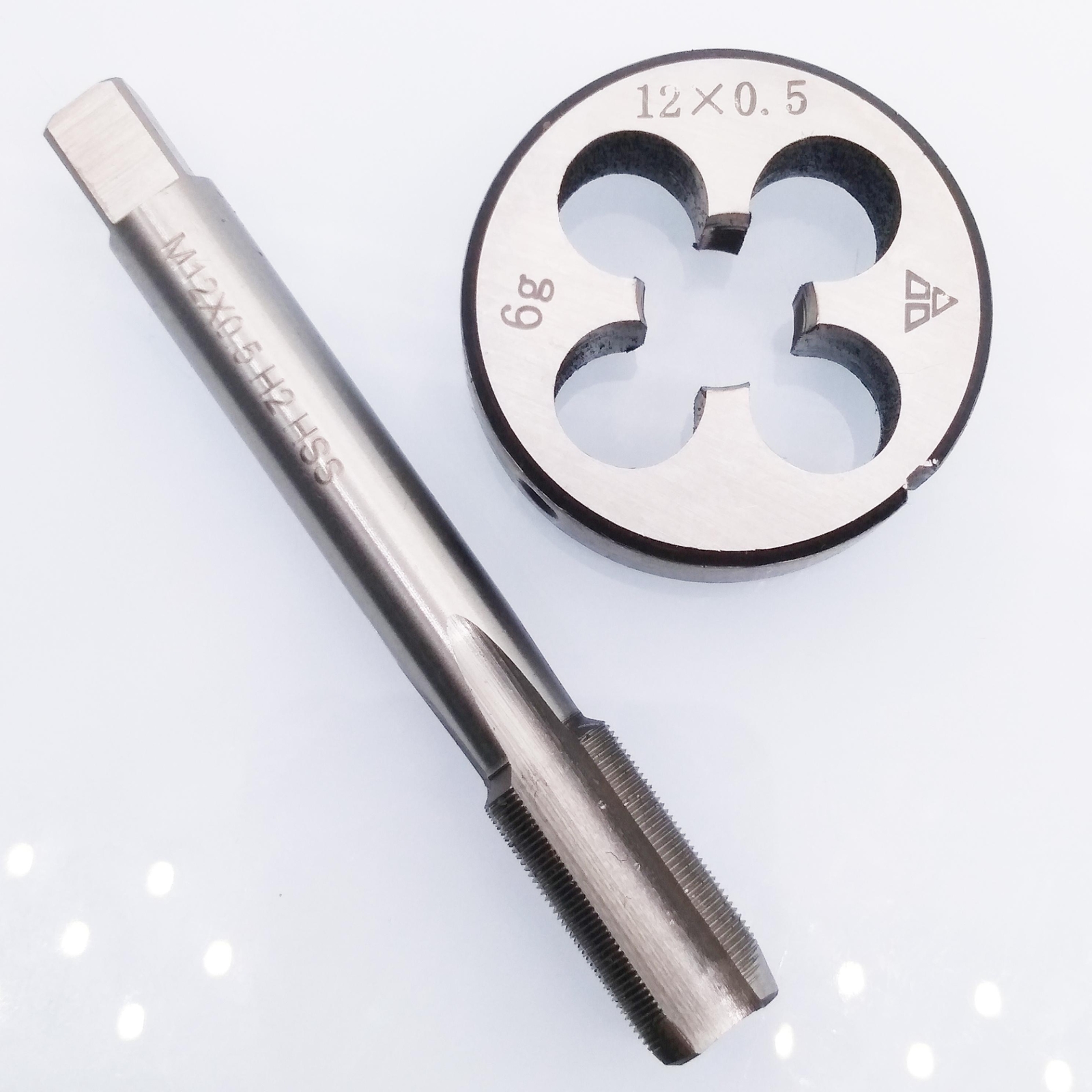 HSS M12 x 0.5mm Tap & M12 x 0.5mm Die Metric Thread Right Hand