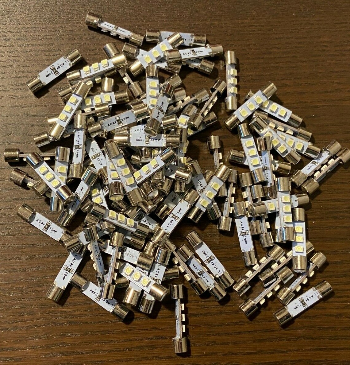 100 New Warm White 8V Fuse Lamp LED Light Bulbs - Marantz Sansui Pioneer Kenwood