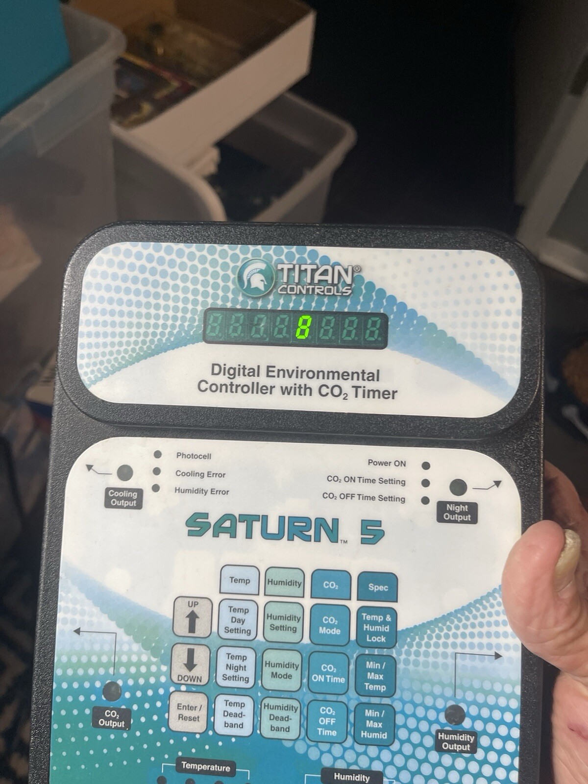 Titan Controls Saturn 5 Digital Environmental Controller With CO2 Timer Read