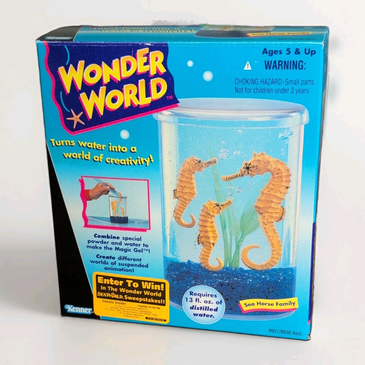 Vintage 1996 Wonder World Sea Horse Family Kit Open Box Unused SeaWorld Coupon
