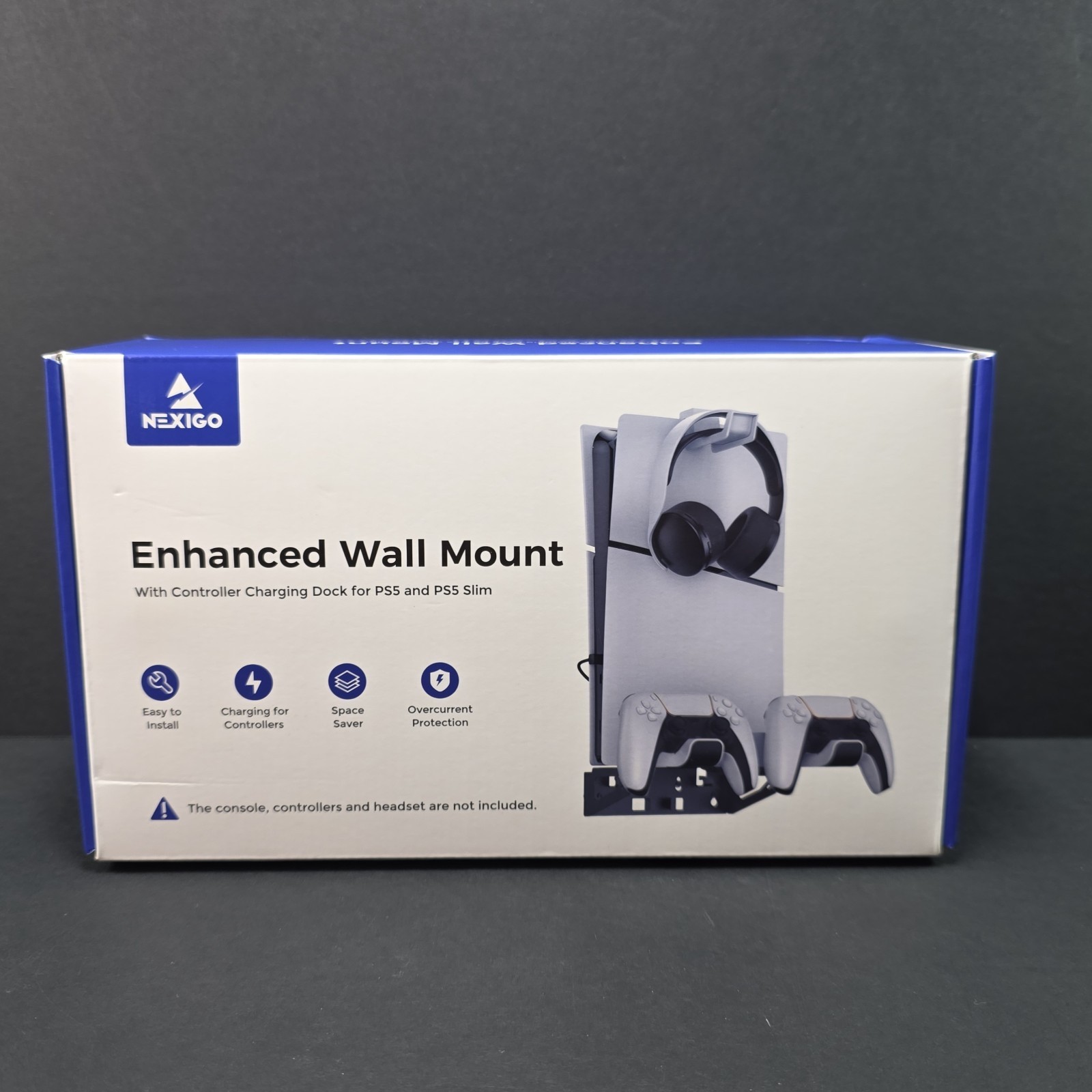 NexiGo Wall Mount Kit with Charging Station for PS5 and PS5 Slim/Pro Versions...