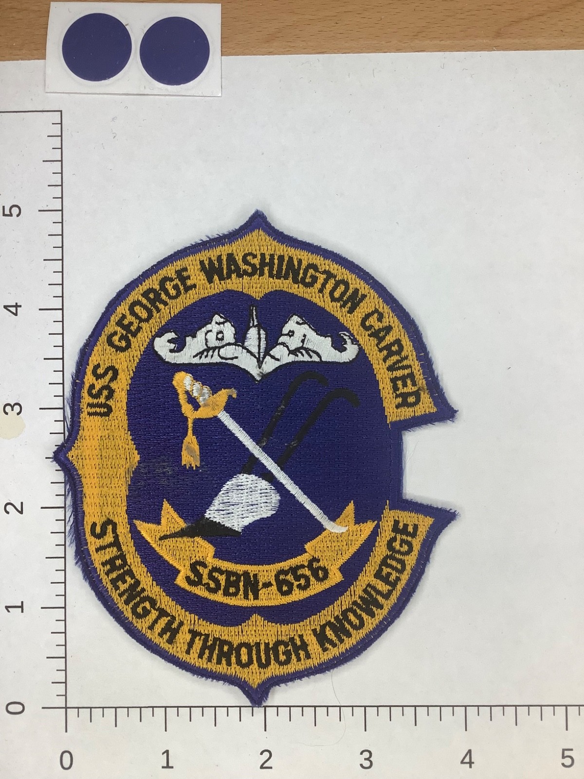 USS GEORGE WASHINGTON CARVER SSBN-656 SUBMARINE PATCH