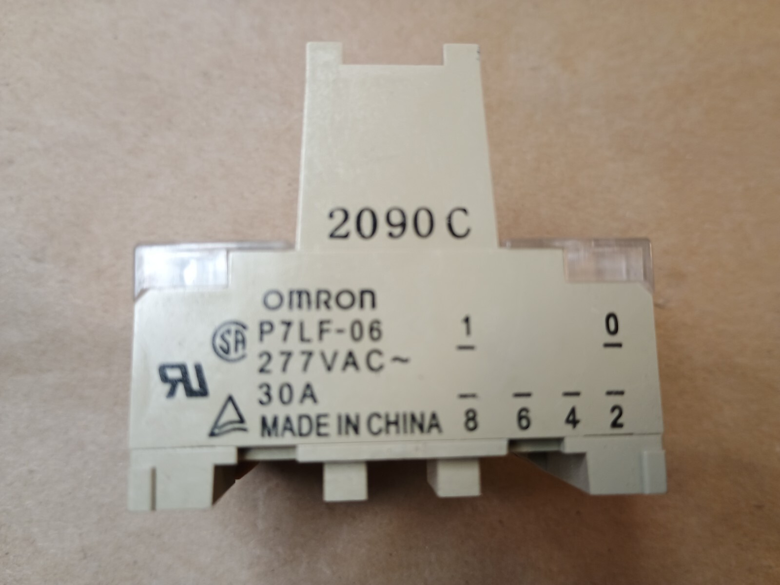 Omron P7LF-06 DIN Mount Relay Socket / Base, 6 Position, 277VAC, 30A