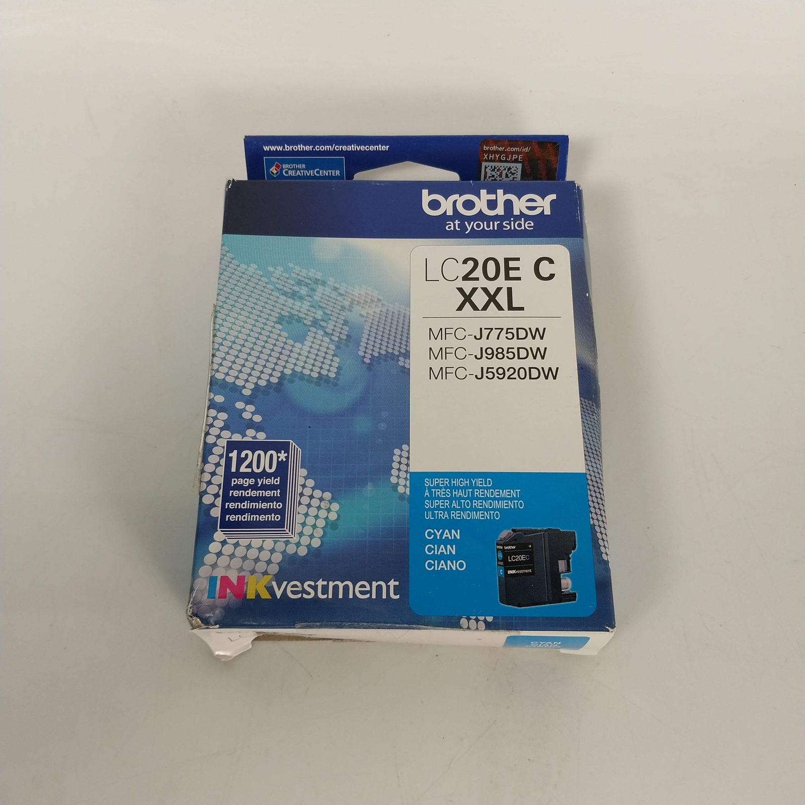 New Brother LC20E C XXL Cyan, Yellow Ink Cartridges Sealed, Open Box